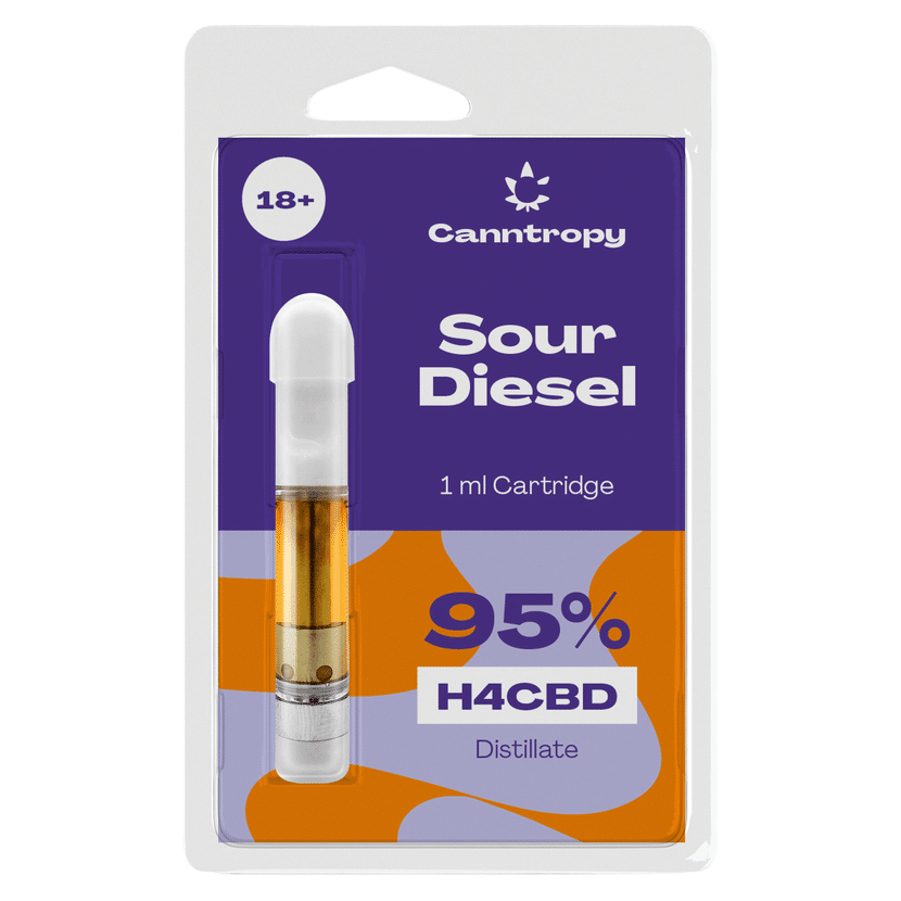 Canntropy H4CBD Vape Cartridge Sour Diesel, 95% H4CBD, 1ml - CBD ...